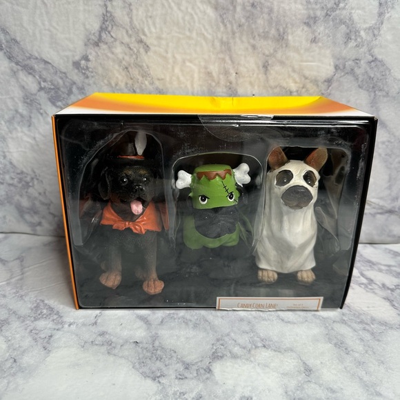 Candy Corn Lane Set of 3 Mini Dog Halloween Costume - Picture 1 of 6